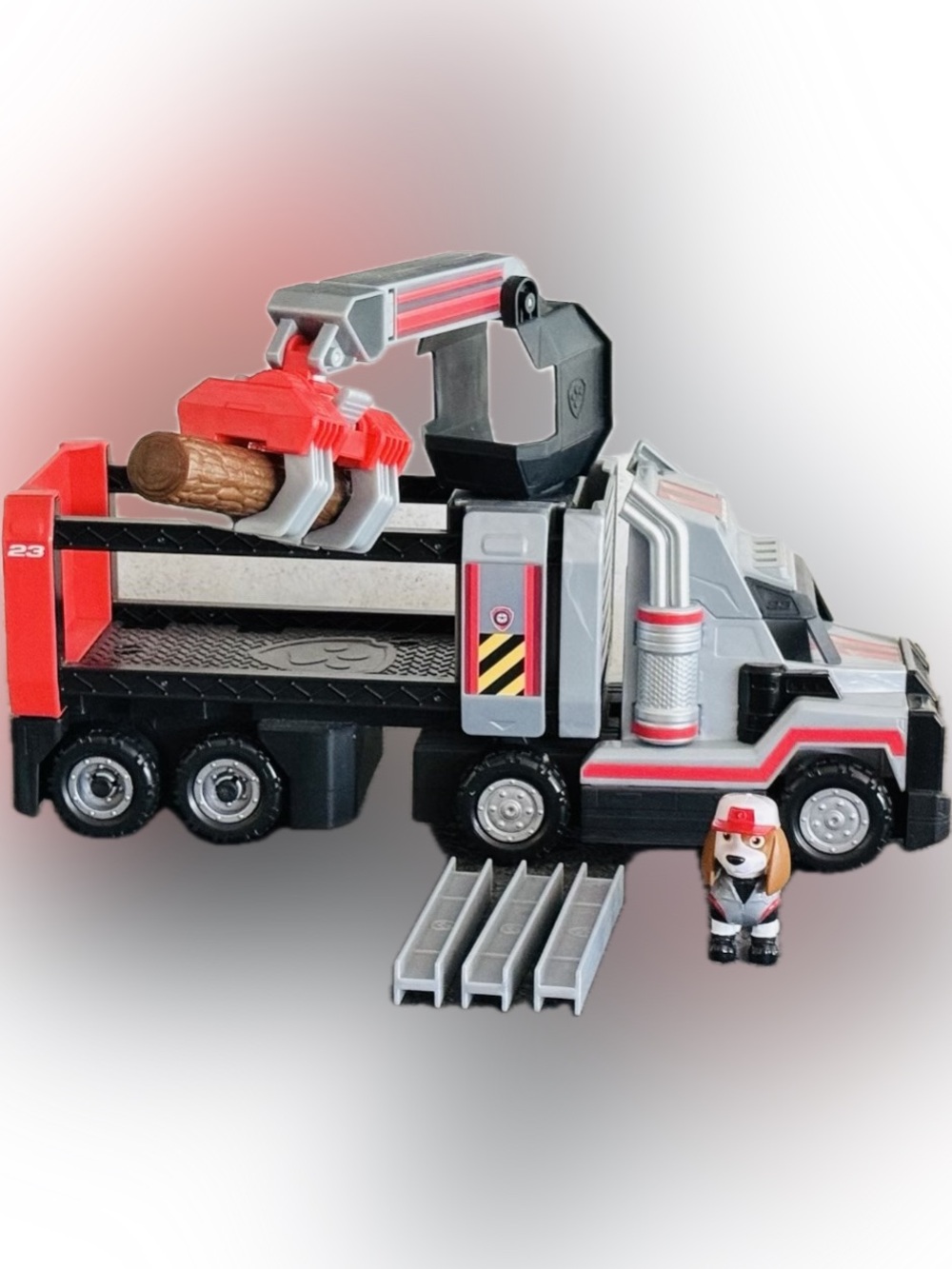Paw Patrol Al big truck pups.  Original Log & 3 pieces of railing.